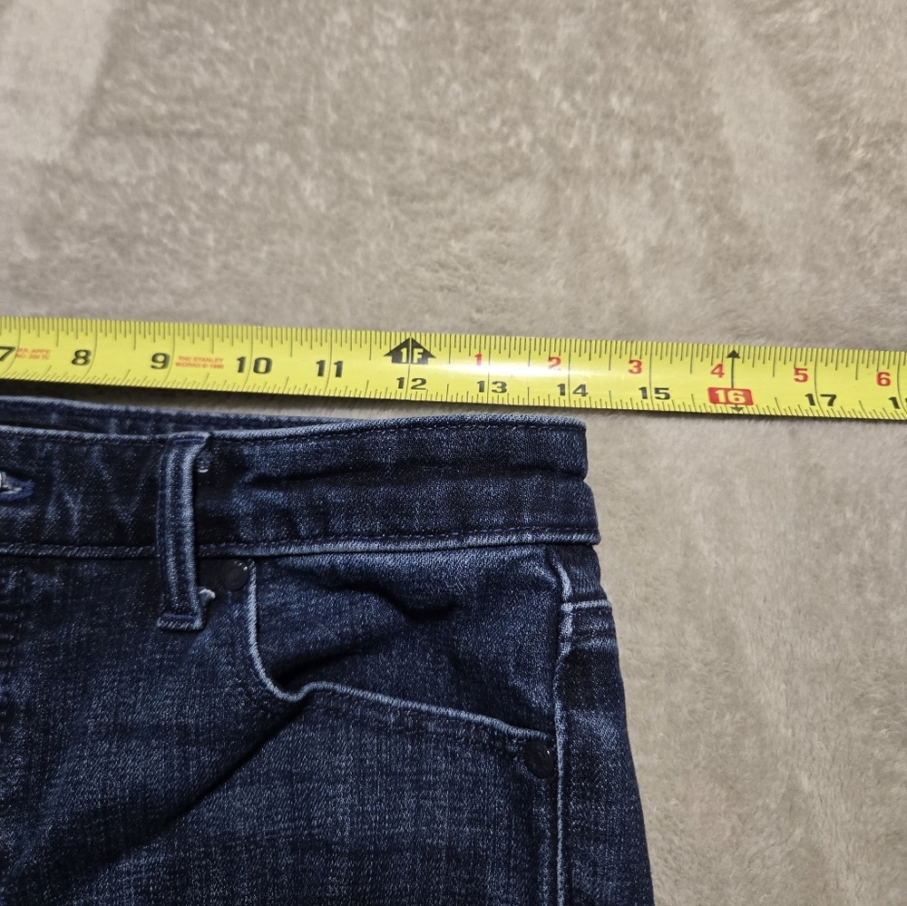 Talbots Dark Blue Straight Leg Jeans Womens Sz 4P(28) Florence Wash Blue Denim - Picture 7 of 9
